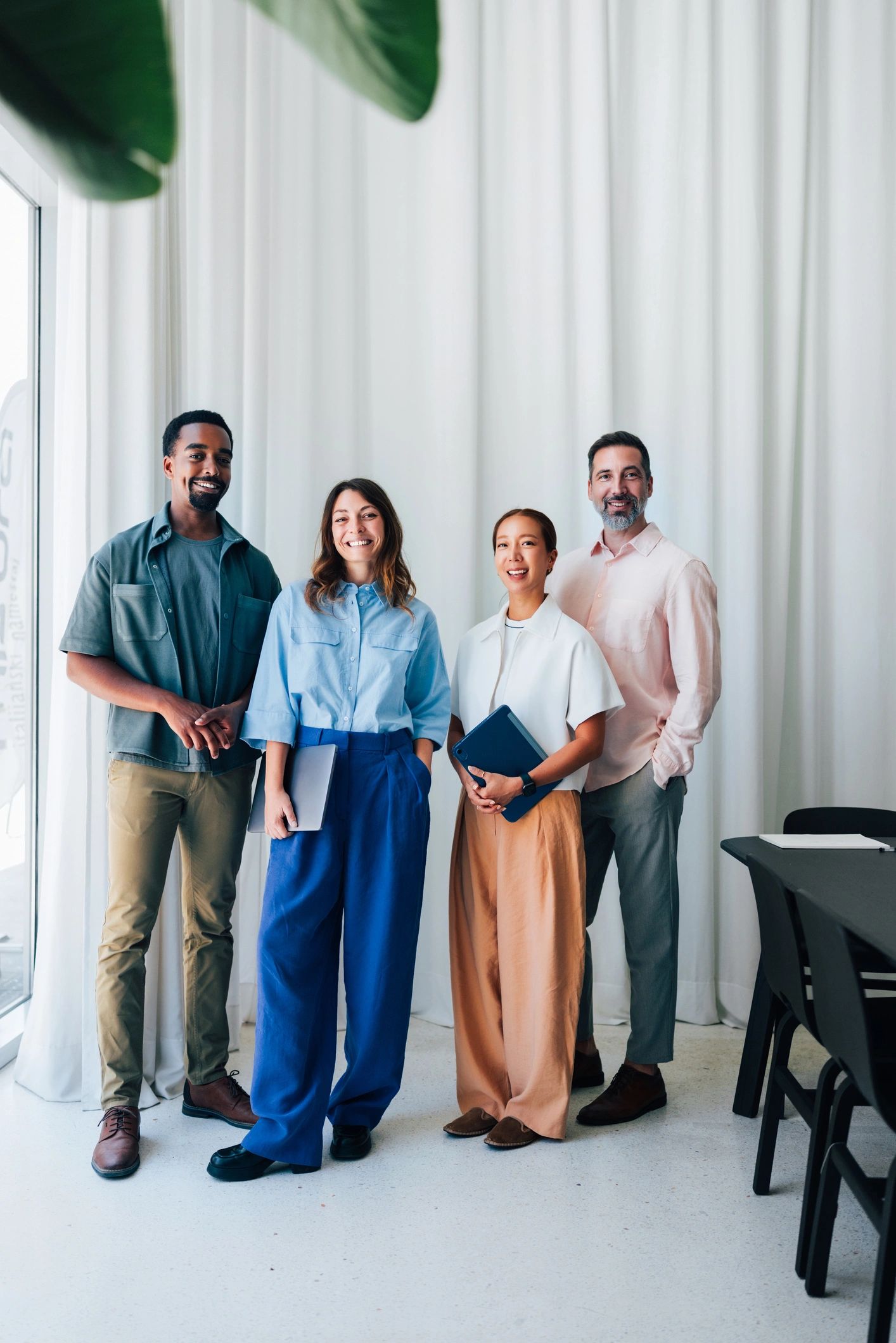 Professional finance team portrait